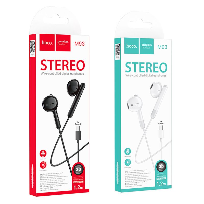 Hoco Stereo Wire-controlled Digital Earphones